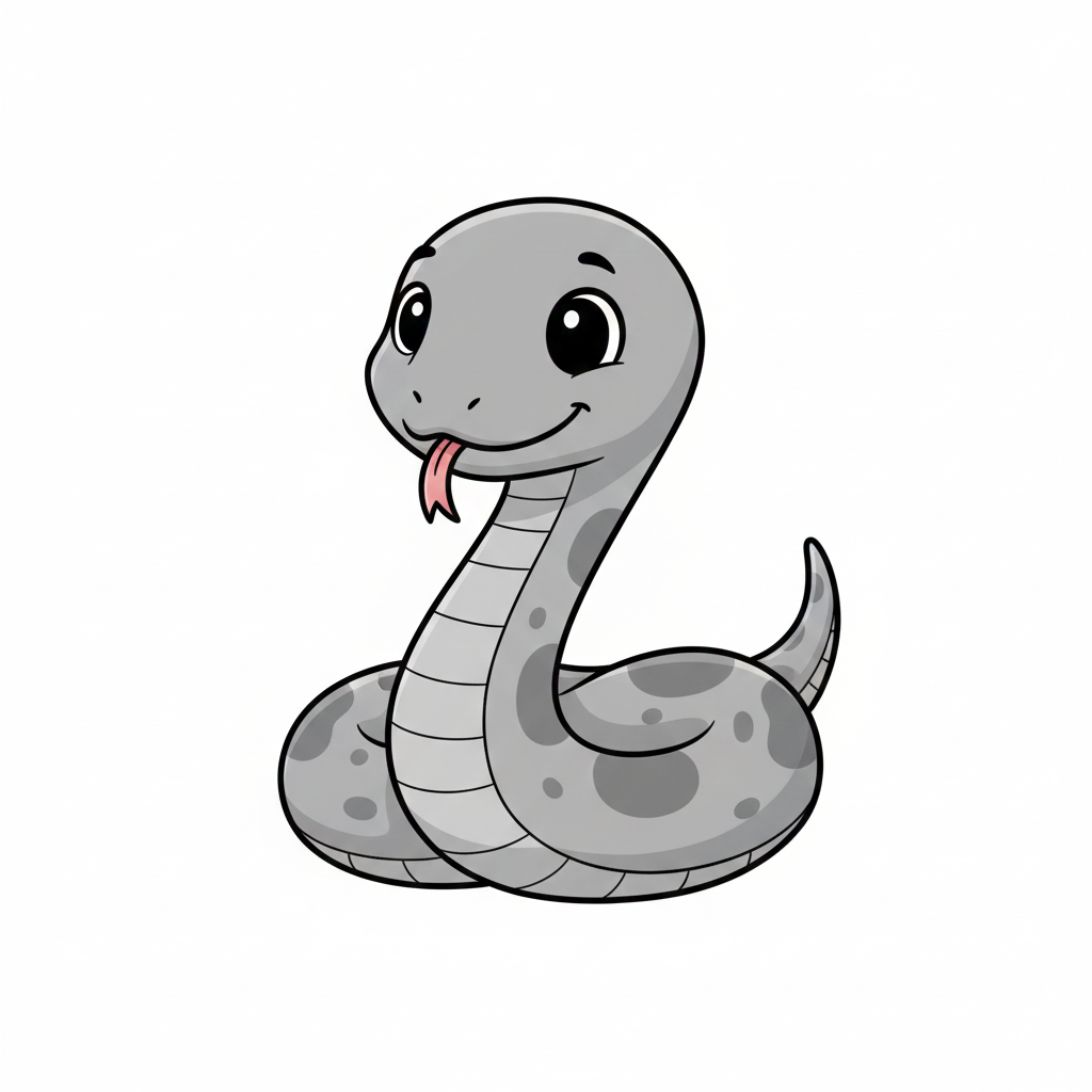 Serpente grigio dimostrativo